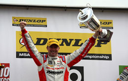 Gordon Shedden wins the first race at Thruxton