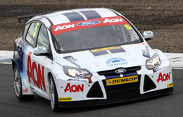 Tom Chilton on his way to pole position