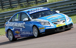 Pole sitter Jason Plato in his Silverline Chevrolet Cruze