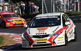 Championship leader Matt Neal's Honda Racing Civic