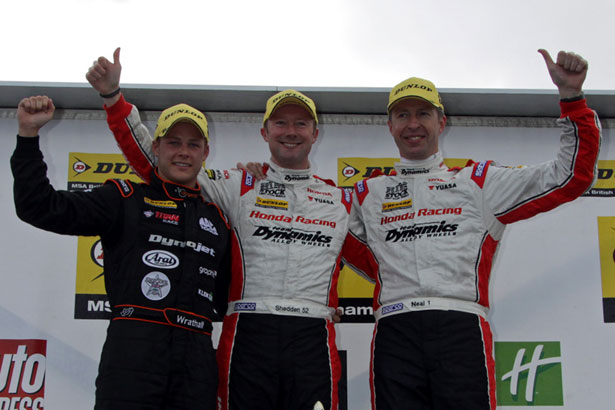 Frank Wrathall celebrates his 1st podium of the season