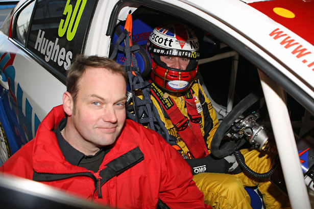 Christian Dick with Dave Newsham at Donington Park