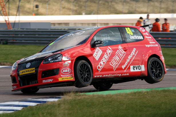 Ollie Jackson on two wheels at Rockingham last year