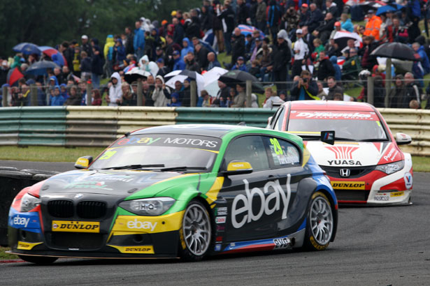 Colin Turkington leading Gordon Shedden