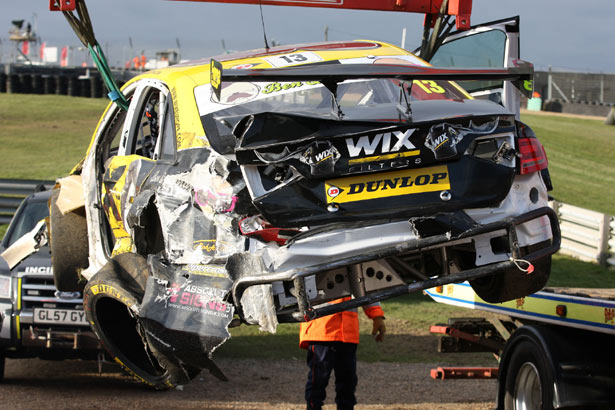 Rob Austin's damaged Audi A4