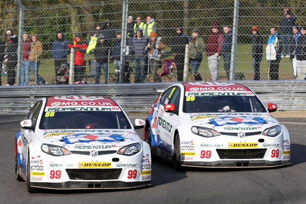 Sam Tordoff passing team-mate Jason Plato for 3rd place