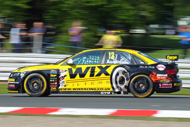 Rob Austin led the first half of the race for WIX Racing