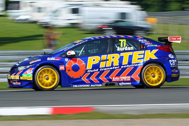 Andrew Jordan topped the time sheet in the second session