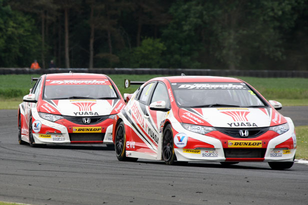 Honda Yuasa Racing team-mates Matt Neal and Gordon Shedden