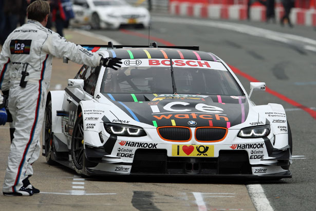 Marco Wittmann sets off to post the fastest lap time in free practice