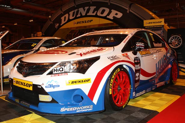 The Speedworks Motorsport NGTC Toyota Avensis being launched at Autosport