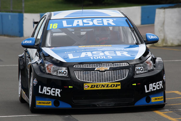 Aiden Moffat in the Laser Tools Racing Chevrolet Cruze