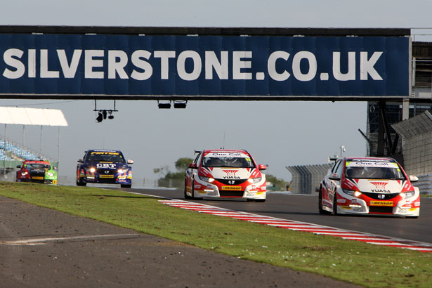 Right to left: Matt Neal (18th), Gordon Shedden (17th) and Andrew Jordan (16th)