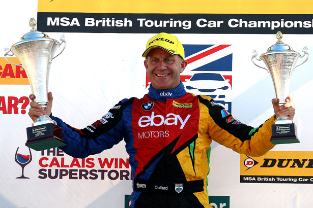 Rob Collard with some of his 2014 BTCC silverware