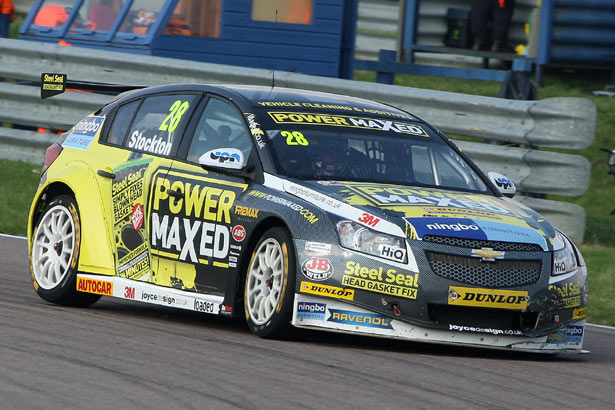 Chris Stockton at the wheel of his 2014 Power Maxed Racing Chevrolet Cruze